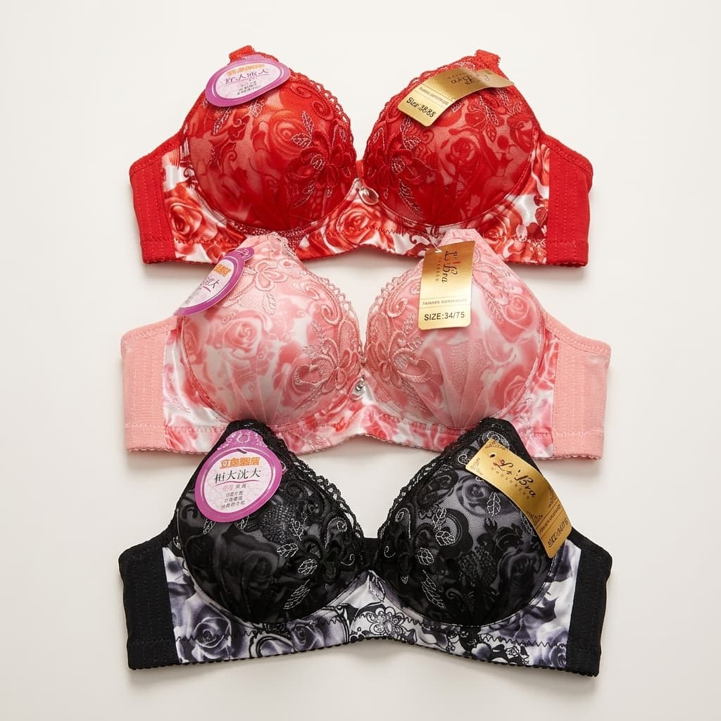 Le' Bra Luxury Lace Underwire Bra with Scalloped Trim