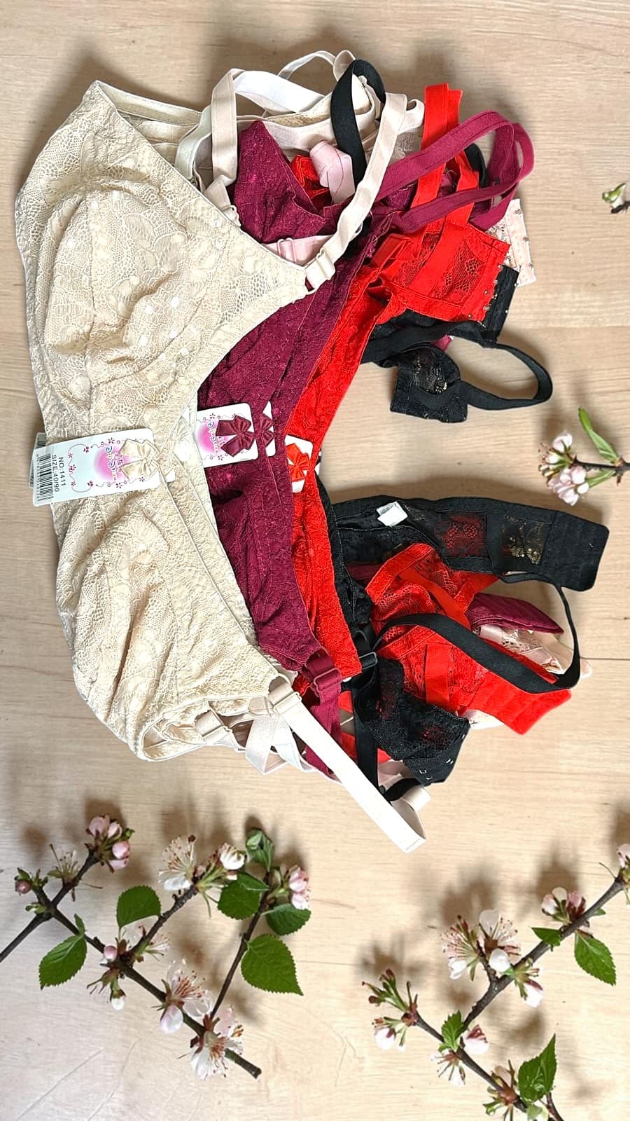 Sheer Floral Lace Full Coverage Bra - Lightweight & Breathable